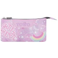 Estuche tres compartimentos Positive World Tablero TOTTO, 22x11x3.5 cm