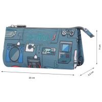 Estuche tres compartimentos Videoconsolas Tablero TOTTO, 22x11x3,5 cm