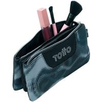 Estuche tres compartimentos Estadio Futbol Tablero TOTTO, 22x11x3,5 cm