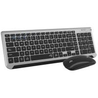 Teclado y ratón inalámbrico gris/negro, 2.4G Combo Dual Prestige SUBBLIM