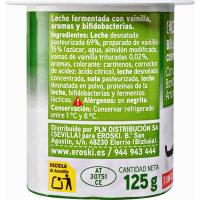 Bífidus cremoso vainilla EROSKI, pack 4x125 g