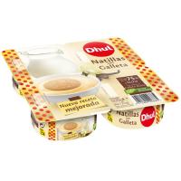 Natillas con galleta DHUL, pack 4x125 g