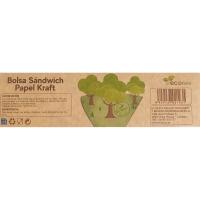 Bolsa de papael para sandwich KRAFT, caja 20 uds