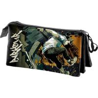 Estuche triple, Parkour Fan 2.2 Diamond, 3 cremalleras, 6943 PRODG, 23x11x8 cm