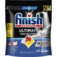 Lavavajillas máquina limón cápsulas FINISH, bolsa 32 dosis