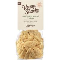 Vegan snack de lenteja, algas y lino  LA GRANJA, bolsa 40 g