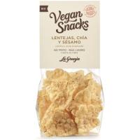 Vegan snack de lenteja, chía y sésamo LA GRANJA, bolsa 40 g