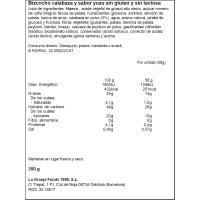 Bizcocho calabaza s/ gluten s/ lactosa LA GRANJA, paquete 350 g