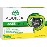 Capsulas gases forte carbon vegetal AQUILEA, caja 60 uds
