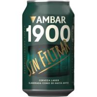 Cerveza 1900 sin filtrar AMBAR, lata 33 cl Cerveza 1900 sin filtrar AMBAR, lata 33 cl