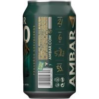 Cerveza 1900 sin filtrar AMBAR, lata 33 cl