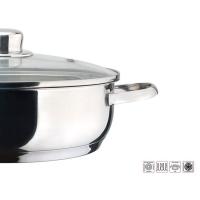 Tartera Dux con tapa, acero inoxidable, apta para todo tipo de cocinas MAGEFESA, Ø28 cm