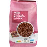 Cereales de arroz inflado con cacao EROSKI, bolsa 500 g
