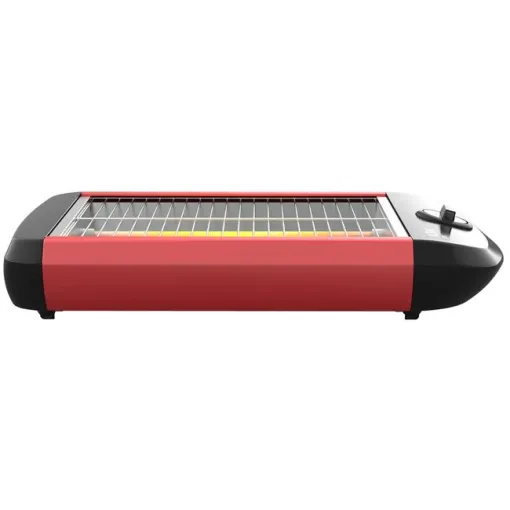 Tostador horizontal rojo y negro, 700 W, Stillo Red 3 TC5309 SOLAC