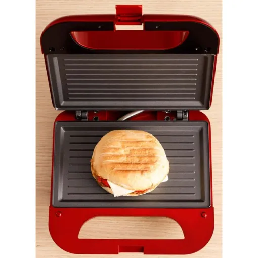 Sandwichera grill roja, 750 W, Buon Panini II SD5058 SOLAC