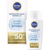 Fluido solar facial diario invisible FP50+ NIVEA, bote 40 ml