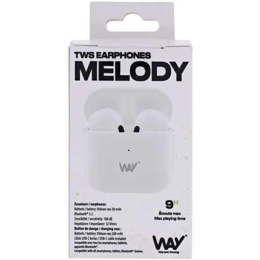 Auriculares TW blancos MELODY WAY