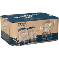 Cerveza tostada 0,0 SAN MIGUEL, pack lata 12x33 cl