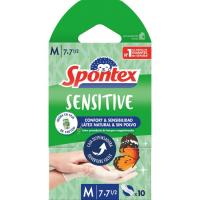 SPONTEX latex eskularrua, M neurria, kutxa 10 ale