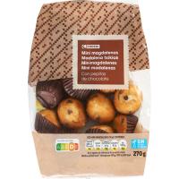 Mini magdalenas con pepitas chocolate EROSKI, bolsa 270 g