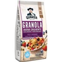 Granola zero azúcar de avena-fresa-arándanos QUAKER, bolsa 350 g