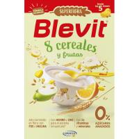 Papilla superfibra 8 cerereales con frutas BLEVIT, caja 500 g