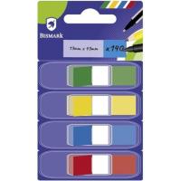 Marcapáginas con dispensador, 13x43mm, 140 separadores, 332241 BISMARK, pack 4 uds