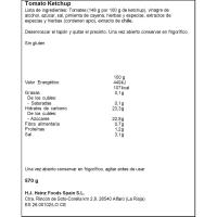 Ketchup hot chilli HEINZ, bocabajo 570 g