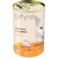 Alimento de pollo y calabaza para gato GATYNAT, lata 400 g