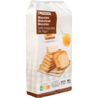 Biscote integral EROSKI, 72 rebanadas, paquete 540 g