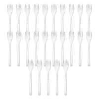 Tenedor reutilizable, plástico transparente SP-BERNER, pack 25 uds