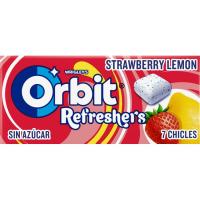 Chicles refresher de fresa y lima ORBIT, paquete 15,5 g