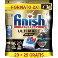 Lavavajillas máquina FINISH ULTIMATE +, bolsa 29+29 dosis