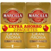 Café molido natural MARCILLA, pack 2x500 g