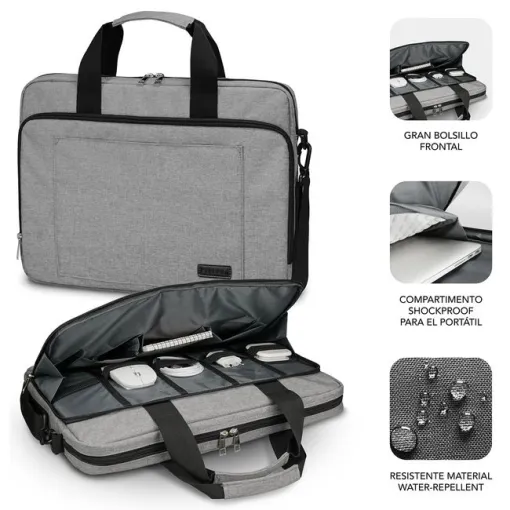 Maletin 13,3"-14", grey, air padding SUBBLIM 
