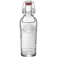 Botella Officina, vidrio tallado transparente, tapón hermético BORMIOLI, 750 ml