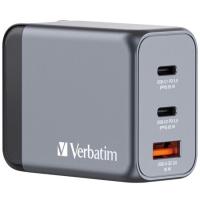 Cargador de red universal negro, 2 USB Type-C 65W y Type A 30W, GNC-65 VERBATIM