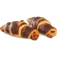 Croissant dúo 16% relleno cacao EROSKI, 2 uds