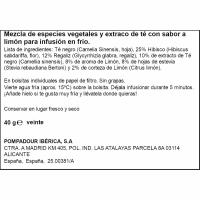 POMPADOUR limoi tea, ur hotza, kutxa 20 ale