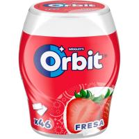 Chicle de fresa en gragea ORBIT, bote 64 g