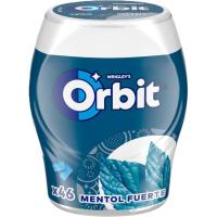 Chicle de mentol fuerte en gragea ORBIT, bote 64 g