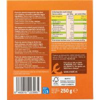 Pasta integral penne con calabaza y curcuma EROSKI, caja 250 g