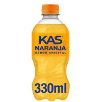 Refresco de naranja con gas KAS, botellín 33 cl