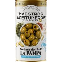 Aceituna estilo Pampa Chimichurri M.ACEITUNEROS, lata 150 g Aceituna estilo Pampa Chimichurri M.ACEITUNEROS, lata 150 g
