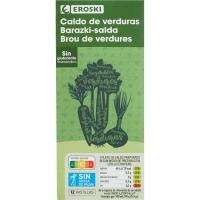 Caldo de verduras EROSKI, 12 pastillas, caja 120 g
