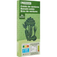Caldo de verduras EROSKI, 12 pastillas, caja 120 g