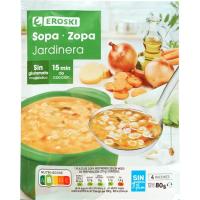 Sopa jardinera EROSKI, sobre 80 g