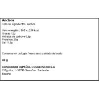 CONSORCIO antxoak oleiko ugariko oliotan, lata 23 g