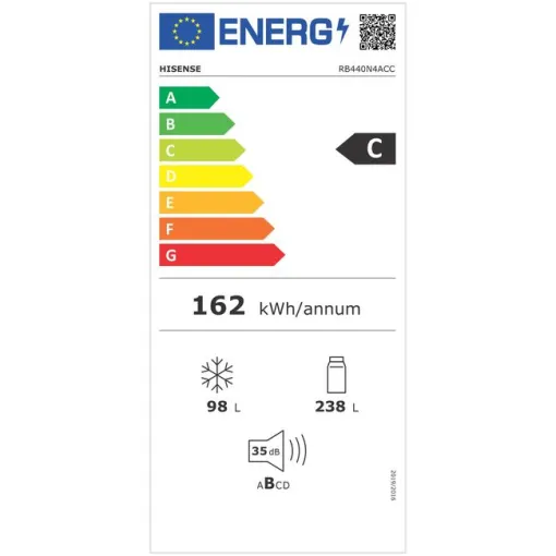 Frigorifico combi inox RB440N4ACC HISENSE Frigorifico combi inox RB440N4ACC HISENSE