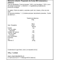 Manzana y plátano bio BE PLUS, bolsita 100 g